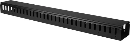 Vista 7 de StarTech - Paquete de 2 organizadores verticales de cables de 20U con conductos de dedo, panel vertical de gestión de cables, canaleta de cables
