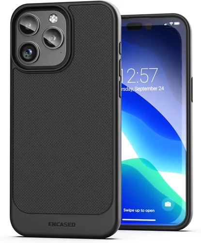 Vista 11 de ENCASED Funda delgada diseñada para iPhone 15 (2023), ultra delgada, flexible, para teléfono (negro mate)