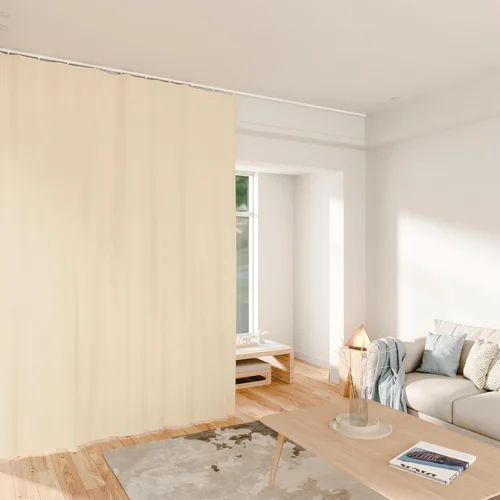 Vista 6 de MaKefeile - Cortinas divisoras de habitación, para privacidad, totalmente opacas, con aislamiento térmico y reducción de ruido, para dormitorios
