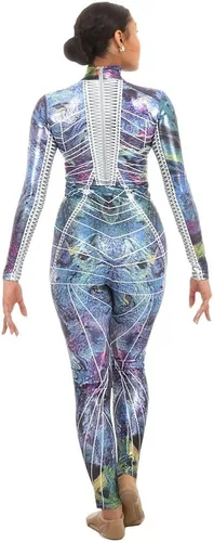 Vista 5 de Alexandra Collection Unitardo de baile de princesa de galaxia metálica para mujer Multi colorido