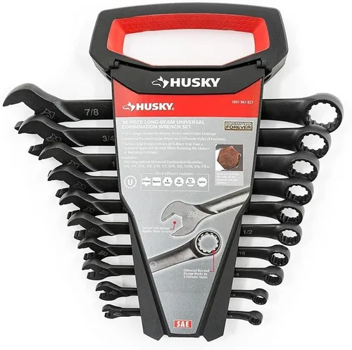 Vista 2 de Husky, H134MTS, Juego de llaves combinadas universales de patrón largo (10 piezas)