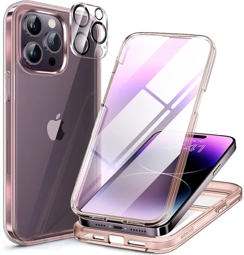Vista 244 de Miracase - Funda magnética para iPhone 13 Pro Max de 6.7 pulgadas (compatible con MagSafe), transparente, completo, protector de pantalla de vidrio