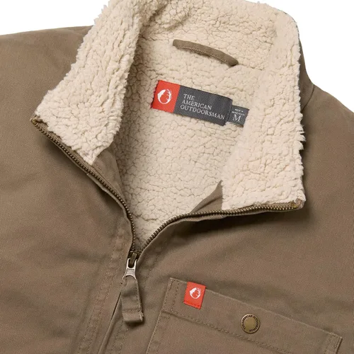 Vista 6 de The American Outdoorsman Chaleco de sarga con forro de sherpa sólido