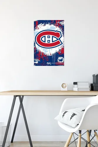 Vista 6 de Trends International NHL Montreal Canadiens - Póster de pared con logotipo Maximalist 23, 14.72 x 22.37 pulgadas, paquete de póster y alfiler premium