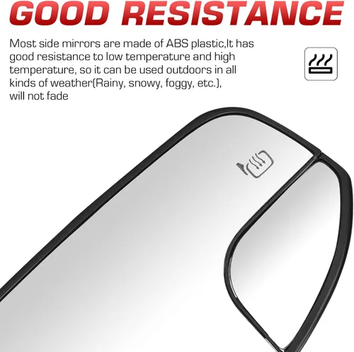 Vista 5 de Espejo calefactable para visión lateral izquierda del conductor para Ford Fusion 2013, 2014, 2015, 2016, 2017, 2018, 2019, 2020, reemplazo