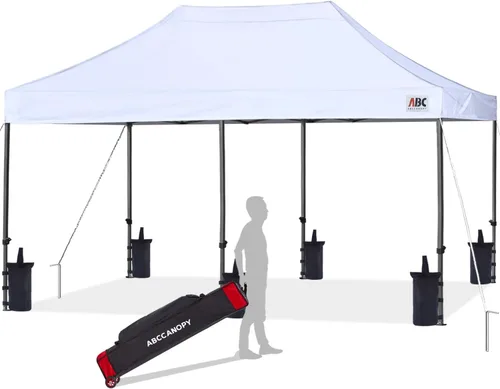 Vista 25 de ABCCANOPY Toldo Desplegable – Carpa/Toldo Portátil para Patio Exterior de 8 x 8 Pies, Resistente para Patio Trasero y Terraza con 4 Sacos de Arena