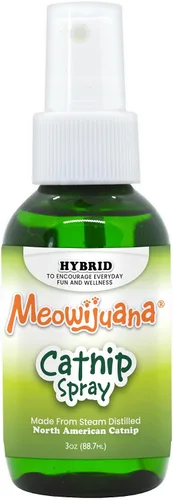 Vista 12 de Meowijuana Catnip & Silvervine Spray for Cats, 3 oz Dual-Herb Mist