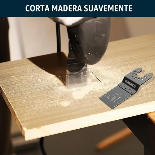 Vista 6 de 200 hojas de sierra oscilantes, de acero de alto carbono, multiherramienta de liberación rápida para madera y plástico, compatibles con DeWalt