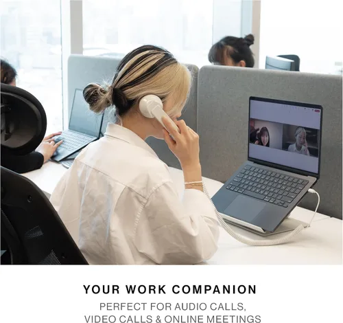 Vista 6 de Native Union Pop Phone – Auricular retro con micrófono y altavoz, USB-C para iPhone, iPad, Laptop, Tablet, Samsung S25, Flip 7, Fold 7 – Trabajo Pino