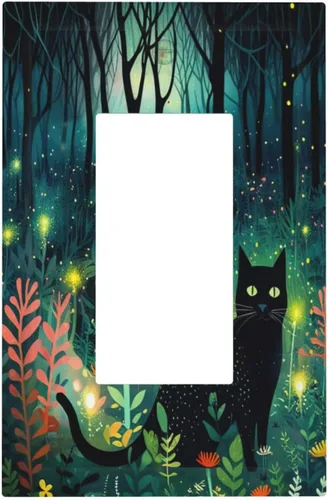 Vista 251 de Decorative Outlet Covers Blue Background White Cat Daisy Floral 2-Gang 1-Gang Wall Plate Single Toggle/Rocker Farmhouse Style Light Switch Covers