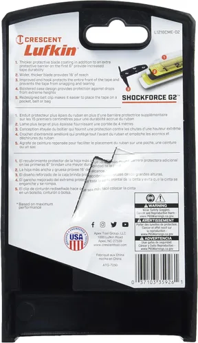 Vista 2 de Lufkin Shockforce G2 Cinta Métrica de 16 pies - L1216CME-02