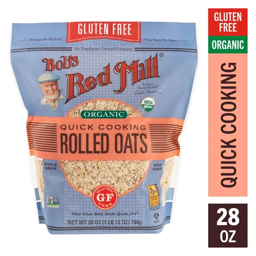 Vista 5 de Bob's Red Mill Avena orgánica de cocción rápida sin gluten, 28 onzas (paquete de 4)