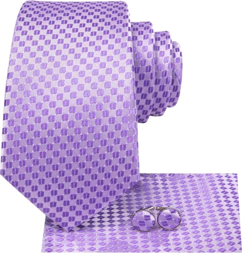 Vista 203 de Hi-Tie Corbatas de seda para hombre, diseño de cachemira a rayas, con bolsillo, gemelos cuadrados, conjunto formal de negocios