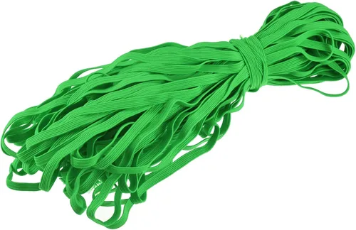 Vista 15 de MECCANIXITY Cordón elástico plano para coser de 1/4 de pulgada, 0.236 in, 33 yardas, cuerda elástica pesada para manualidades, color verde militar