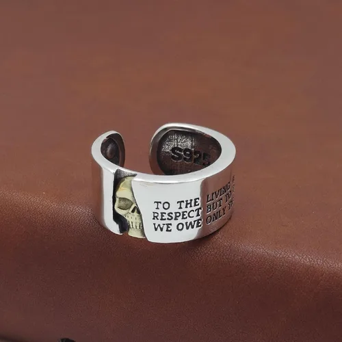 Vista 214 de Anillo de plata de ley 925, minimalista, ajustable, hecho a mano, para mujeres y niñas