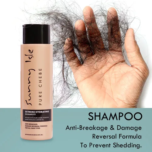 Vista 7 de Sunny Isle Pure Chebe Extreme Champú Hidratante – Anti-Breakage, Reversión de Daños – 12 oz
