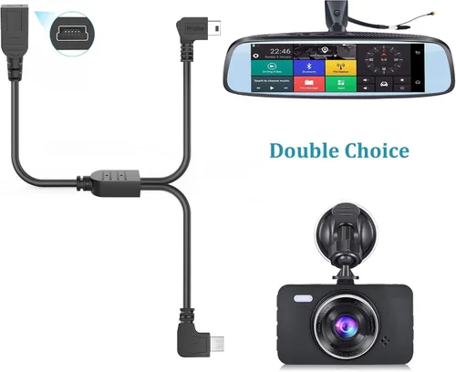Vista 4 de Cable adaptador USB mini hembra a mini/micro macho, cable de carga USB2.0, compatible con Garmin Nuvi GPS, cámara de salpicadero, cámara de espejo