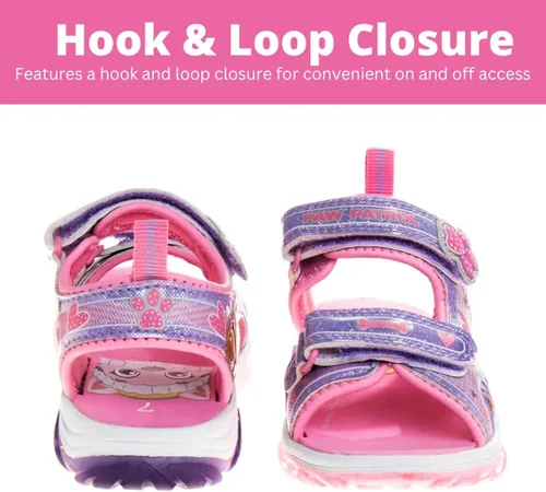 Vista 5 de Nickelodeon Skye Everest Beach - Zapatos iluminados de la Patrulla Canina para niñas, sandalias de verano, zapatos de agua para niños, correa