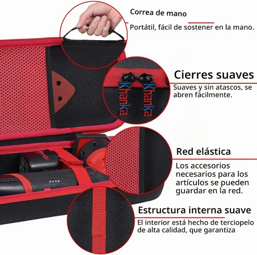 Vista 3 de khanka Estuche de transporte duro de repuesto para lijadora orbital inalámbrica sin escobillas Milwaukee 12V (2531-20), solo funda.