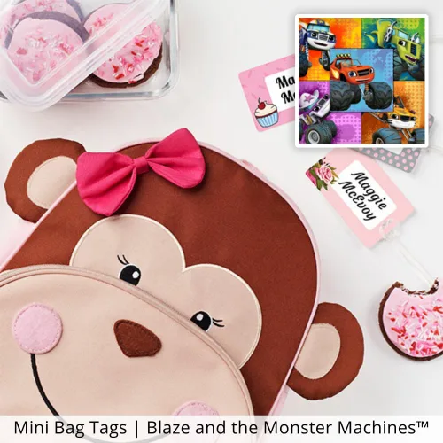 Vista 4 de Blaze and The Monster Machines - El paquete de ropa personalizado incluye etiquetas adhesivas, planchas y bolsas para niños, impermeables y aptas