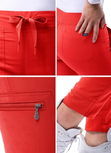 Vista 5 de Adar Pro Scrubs para mujeres - Pantalones de uniforme médico tipo jogger de yoga supremos Manzana