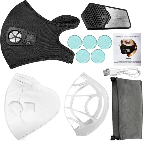 Vista 5 de Mini purificador de aire eléctrico recargable portátil, pequeño purificador de aire portátil personal con filtro para deportes, correr, ciclismo
