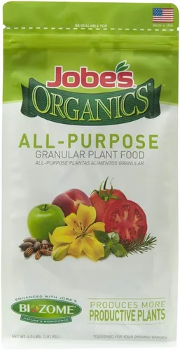 Vista 5 de Jobe's Organics 09226NA - Alimento granular para plantas, frutas y cítricos, 4 libras, marrón y 09526 Fertilizante granular orgánico multiusos