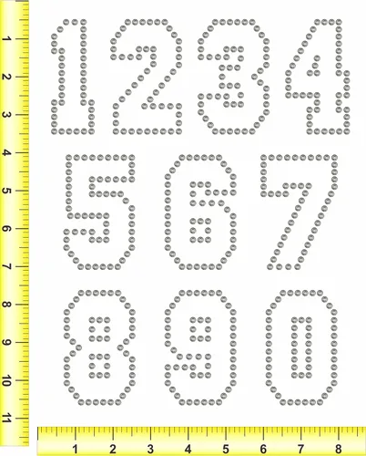 Vista 3 de Rhinestone Genie Font-Sports - Plantilla magnética de diamantes de imitación de 3 pulgadas, color negro, (RT1-FON333)