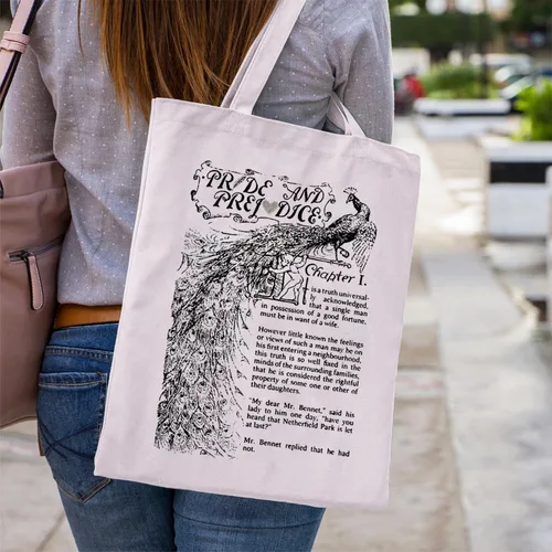 Vista 5 de WCGXKO Bookish Gift Literary Gift Pride Book Lover Canvas Tote Bag