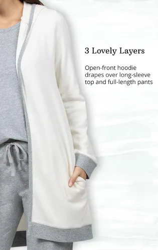 Vista 5 de Addison Meadow Conjunto de pijama para mujer - Pijama acogedor para mujer, 3 piezas