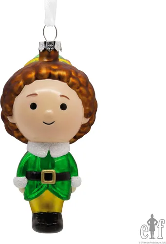 Vista 6 de Hallmark Elf Buddy The Elf - Adorno navideño, vidrio soplado