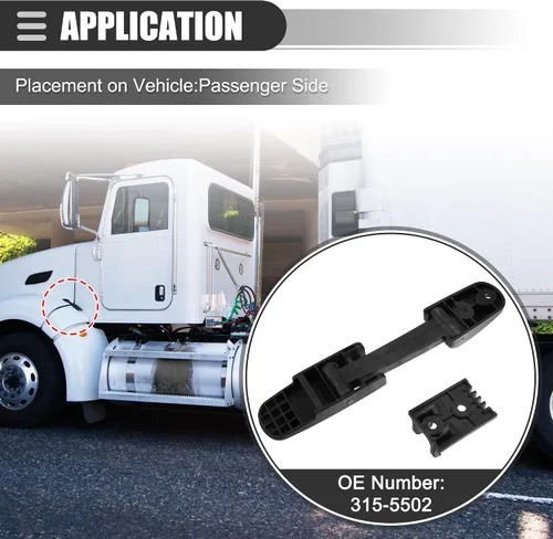 Vista 3 de Motoforti Kit de montaje del pestillo del capó, lado izquierdo del conductor o lado derecho del pasajero, para Kenworth T170 T270 T330 T370 T660