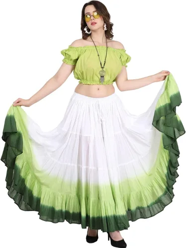 Vista 2 de Wevez Falda ATS Tribal Dip Dye de 25 yardas para mujer