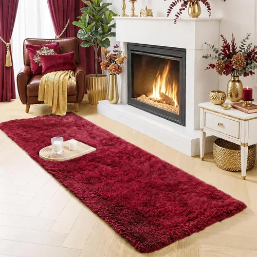 Vista 77 de Alfombras grises pequeñas para dormitorio, 2 x 4 pies, alfombras de pasillo lavables de felpa para pasillo 2- Gris