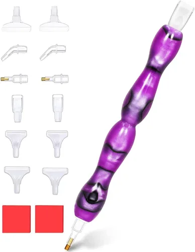 Vista 8 de Praise V Do Kit de accesorios de herramienta de bolígrafo de perforación de pintura de diamante, selector de gemas de diamantes de imitación para X