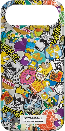 Vista 26 de Funda de collage de pegatinas para iPhone 14 Pro Max de Los Simpson