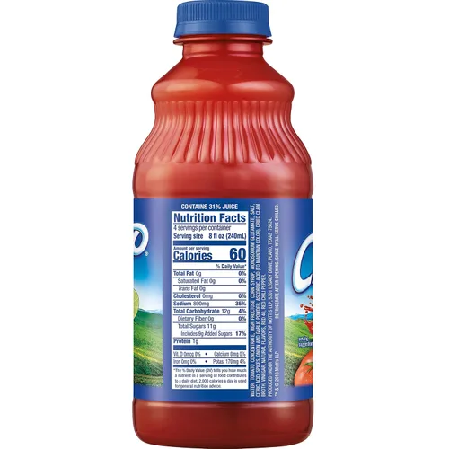 Vista 3 de Clamato Original Tomate Cóctel, botella de 32 fl oz (paquete de 12)