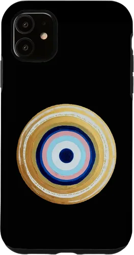 Vista 8 de Carcasa para iPhone 17 con protección contra maldiciones amarillas y negras, color rosa