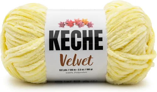 Vista 118 de Keche Hilo para ganchillo, hilo de terciopelo, chenilla suave, manta de bebé voluminosa amigurumi Yarn 3.53 oz (132 yardas) - Arona