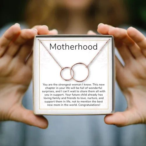 Vista 8 de Dear Ava Necklace Gift For Women and Girls - Adjustable Modern Jewelry Pendant Love Gifting Idea for Her with Heartfelt Card - Long Distance Gifts