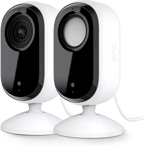 Vista 8 de Cámara de seguridad Arlo Essential 2K Solo para interiores 2ª generación Monitor para bebés y cámara para mascotas Escudo de privacidad