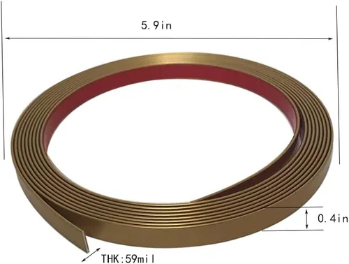 Vista 2 de Moldura flexible de pared Moldura para despegar y pegar Moldura de borde de techo/pared/espejo/puerta/armario/gabinete, 16.4 pies x 0.4 pulgadas