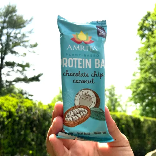 Vista 7 de Amrita Paquete de muestra (7 barras) + barra de proteína de coco con chispas de chocolate (12 barras) Sin maní, sin soja, sin gluten, sin lácteos