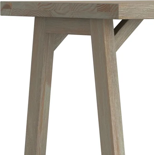 Vista 5 de Simpli Home - Sawhorse - Mesa de centro, color castaño oscuro., Pino, Distressed Grey