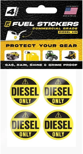 Vista 6 de Fuel Stickers - Adhesivo diésel, a prueba de clima, ultra duradero, multiuso, etiqueta de combustible de 1 pulgada por Fuel Stickers - Hecho