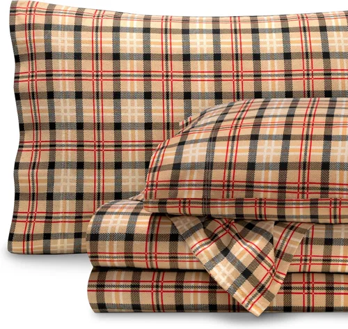 Vista 27 de Bare Home - Juego de sábanas de franela de doble cepillado para mayor suavidad y comodidad, 100 % algodón, aterciopelado, suave, pesado, bolsillo