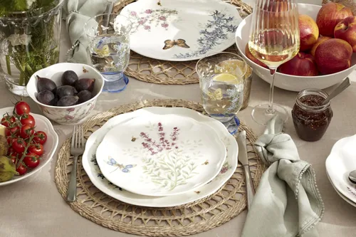 Vista 6 de Lenox 897792 Butterfly Meadow Herbs - Juego de vajilla de 12 piezas