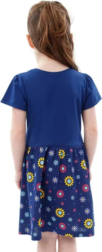 Vista 5 de Disney Frozen Dress Girls Vestido de Anna y Elsa para niñas Vestidos de manga larga de Frozen para niñas
