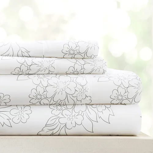 Vista 55 de Linen Market Juego de sábanas de 4 piezas tamaño matrimonial (gris claro cambray) – Duerme mejor que nunca con estas sábanas ultrasuaves y Cambray