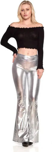 Vista 2 de J2 Love - Pantalones acampanados de piel sintética para mujer